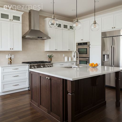 Birbirine Çok Yakışan İki Renkli Mutfak Dolapları