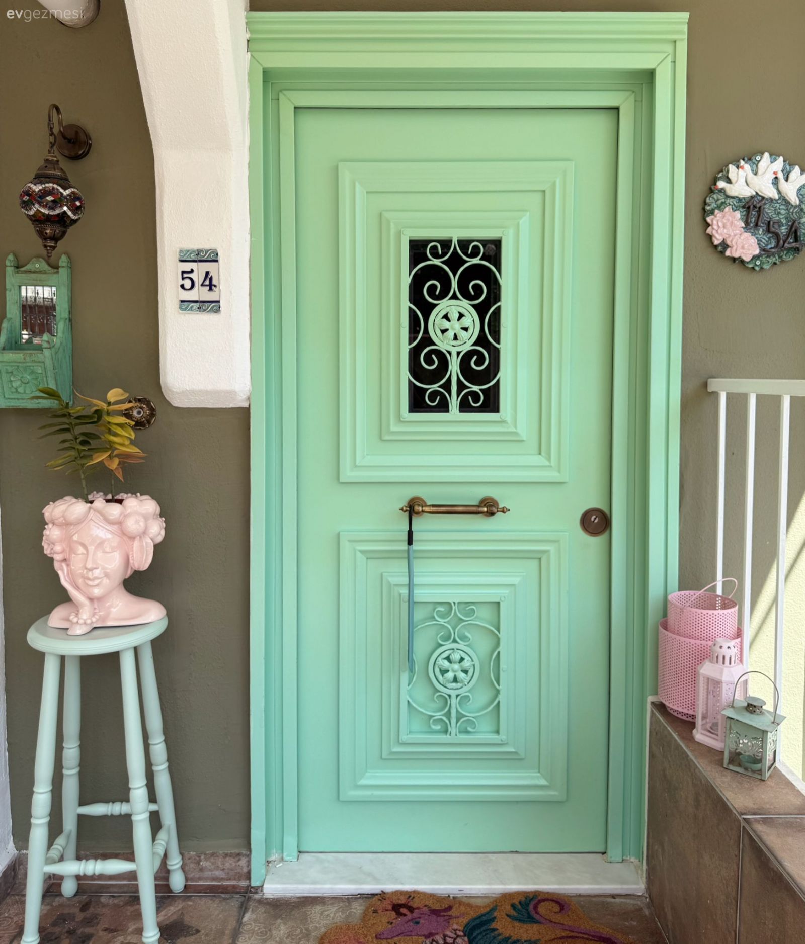 Kapı , Yeşil, Dekoratif Objeler