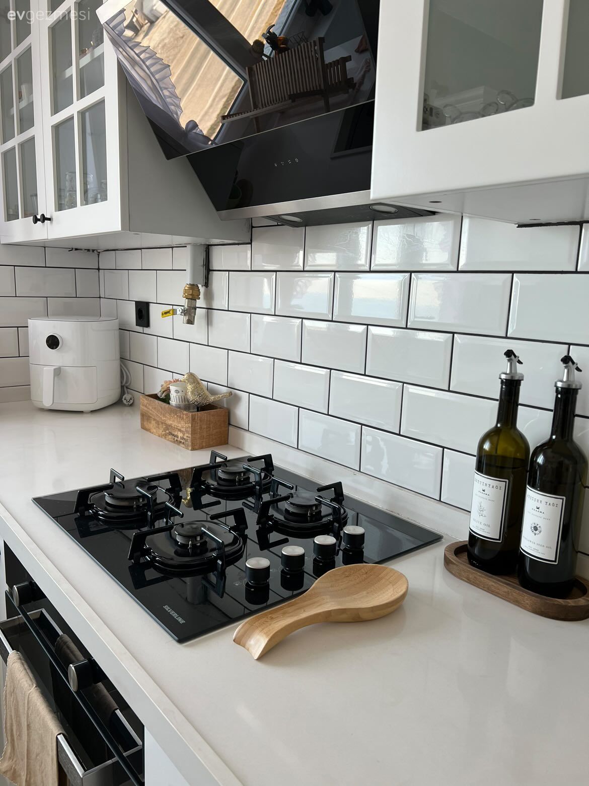 Metro seramik, Seramik, Beyaz, Siyah, Ankastre, Mutfak