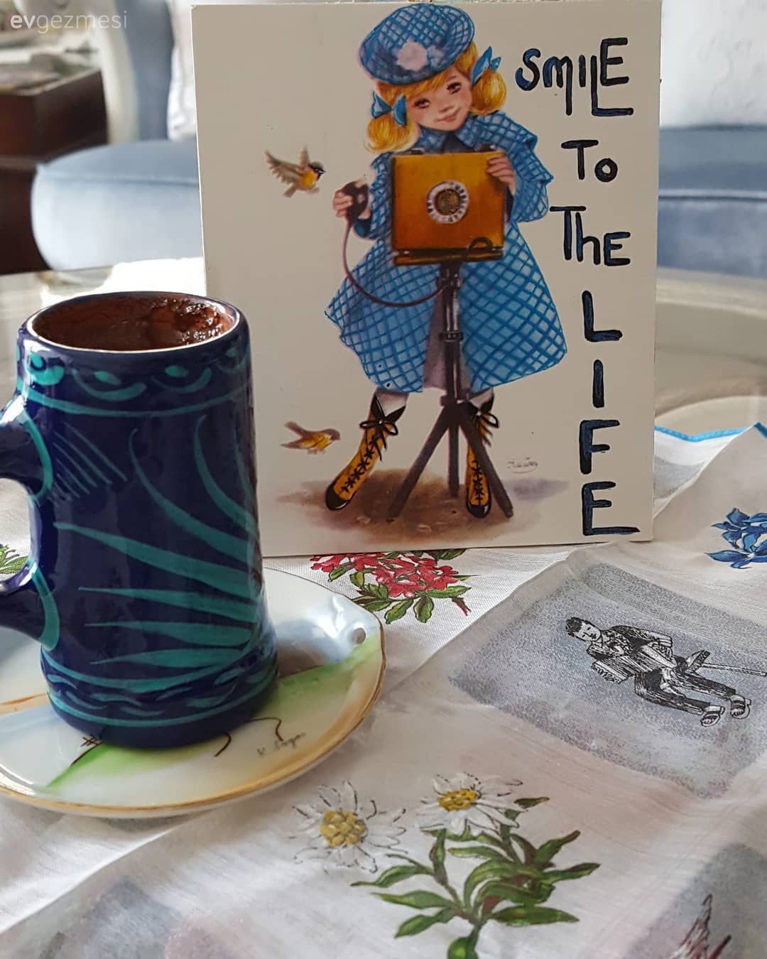 Dekoratif Objeler, Beyaz, Mavi