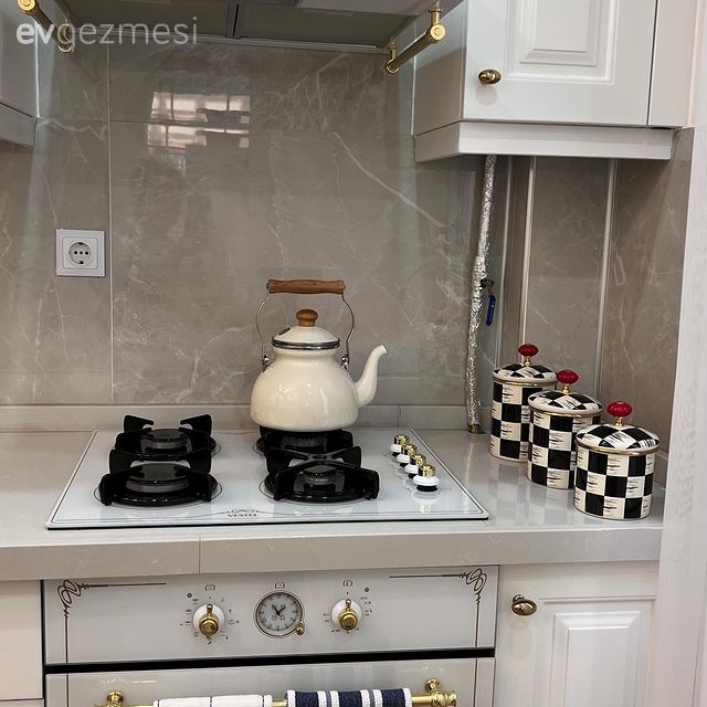 Mutfak, Beyaz, Mutfak aksesuarları, Vizon, Shaker kapaklı dolaplar