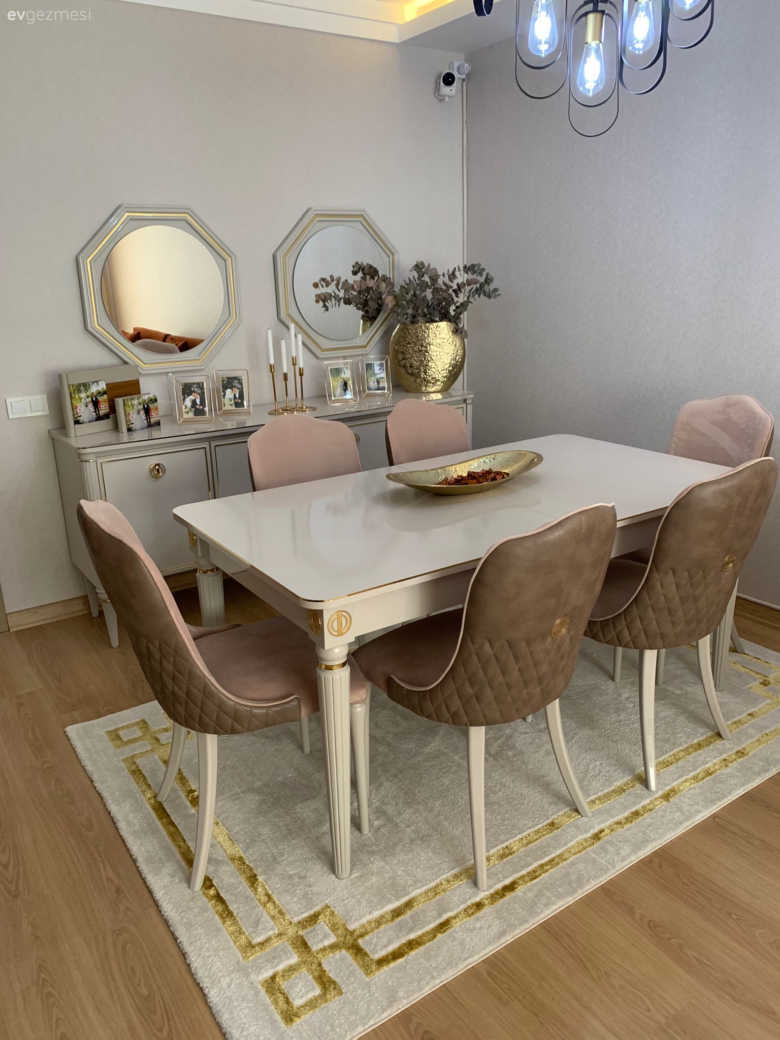 Beyaz, Kahverengi, Sandalye, Avize, Aydınlatma