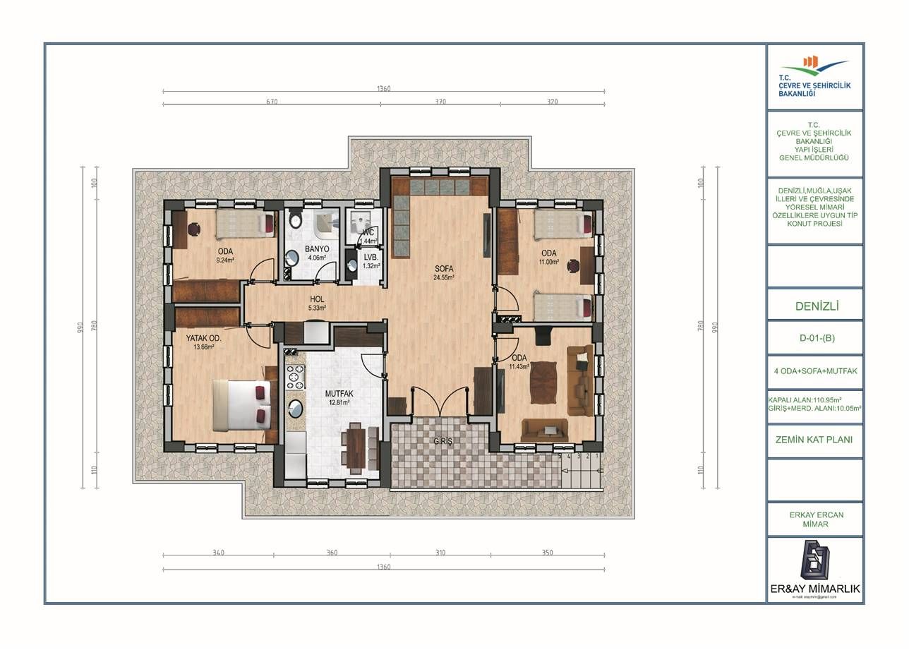 Köy Evi Yapacaklara Bakanlık Onaylı Tek Katlı Köy Evi Projeleri!