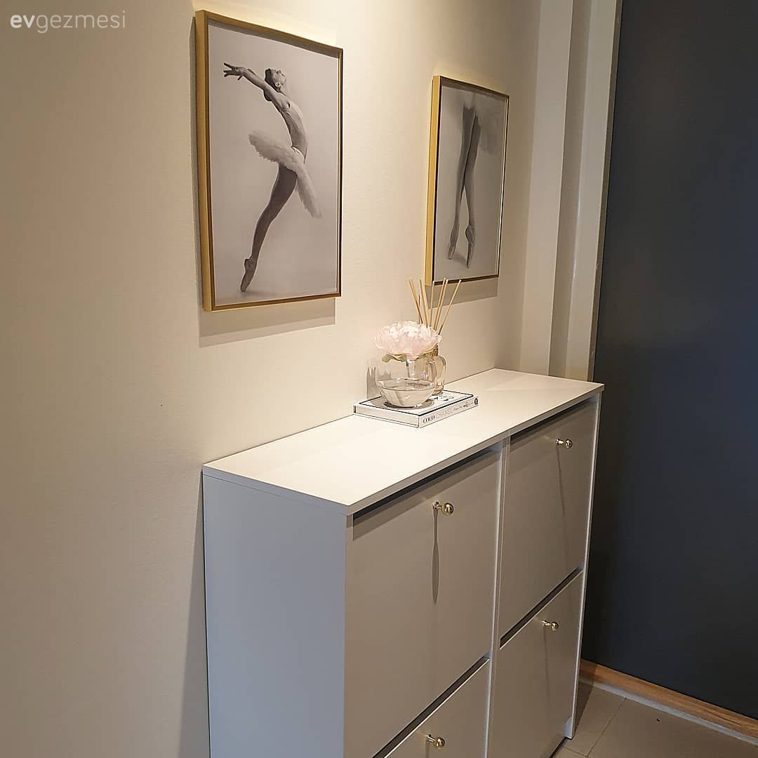 Antre, Dresuar, Beyaz, Altın, Vazo, Ev Aksesuar, Tablo, Duvar dekorasyonu