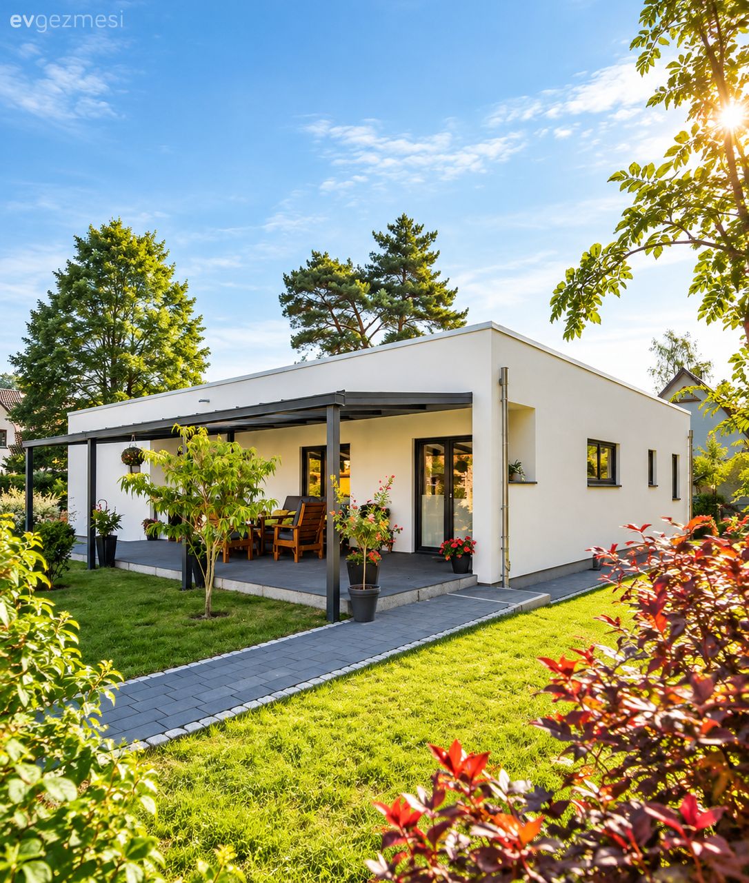 Müstakil Ev İsteyenler İçin Modeller: 82 M2 Tek Katlı Düz Çatılı Ev