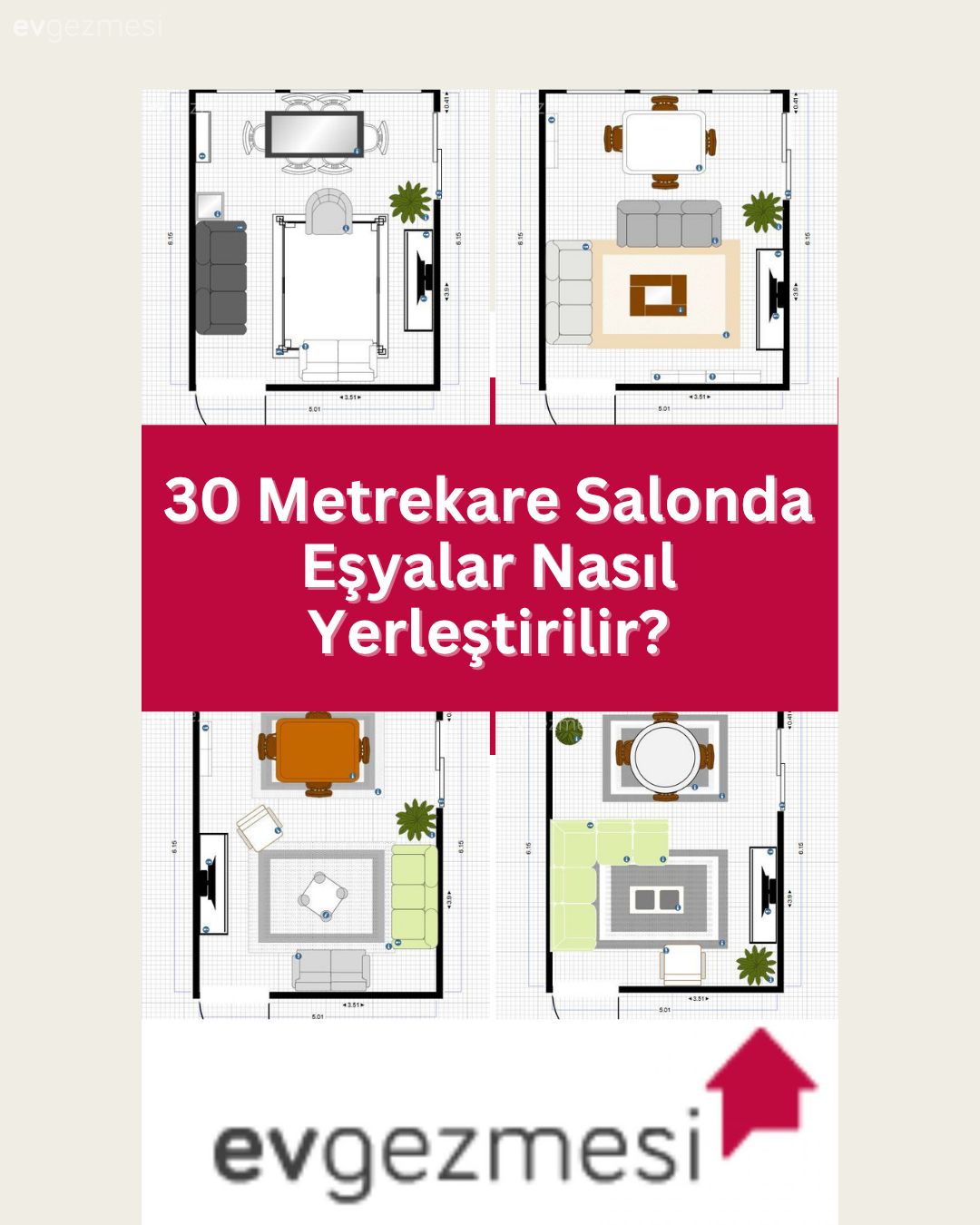 30 Metrekare Salonda Eşyalar Nasıl Yerleştirilir?