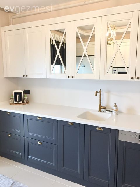 Birbirine Çok Yakışan İki Renkli Mutfak Dolapları