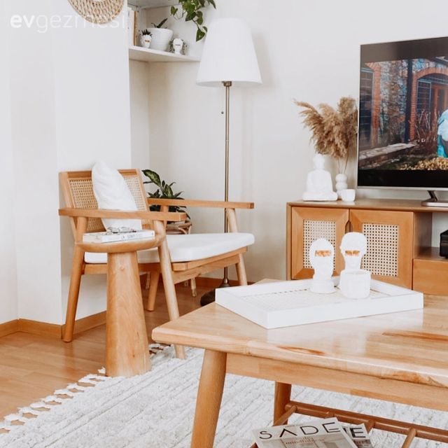 Bu Bohem Evde Ahşap ve Hasırların Girmediği Köşe Yok