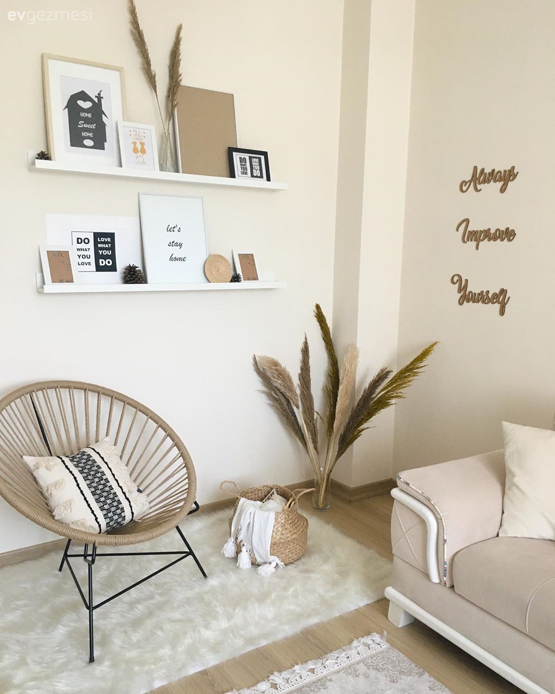 Bohem Ruhlu Bu Evde Keyif Yapılacak Köşeler İhmal Edilmemiş