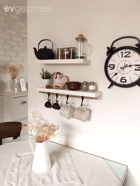 Mutfak rafı, Mutfak, Beyaz, Mutfak masası, Vazo, Ev Aksesuar