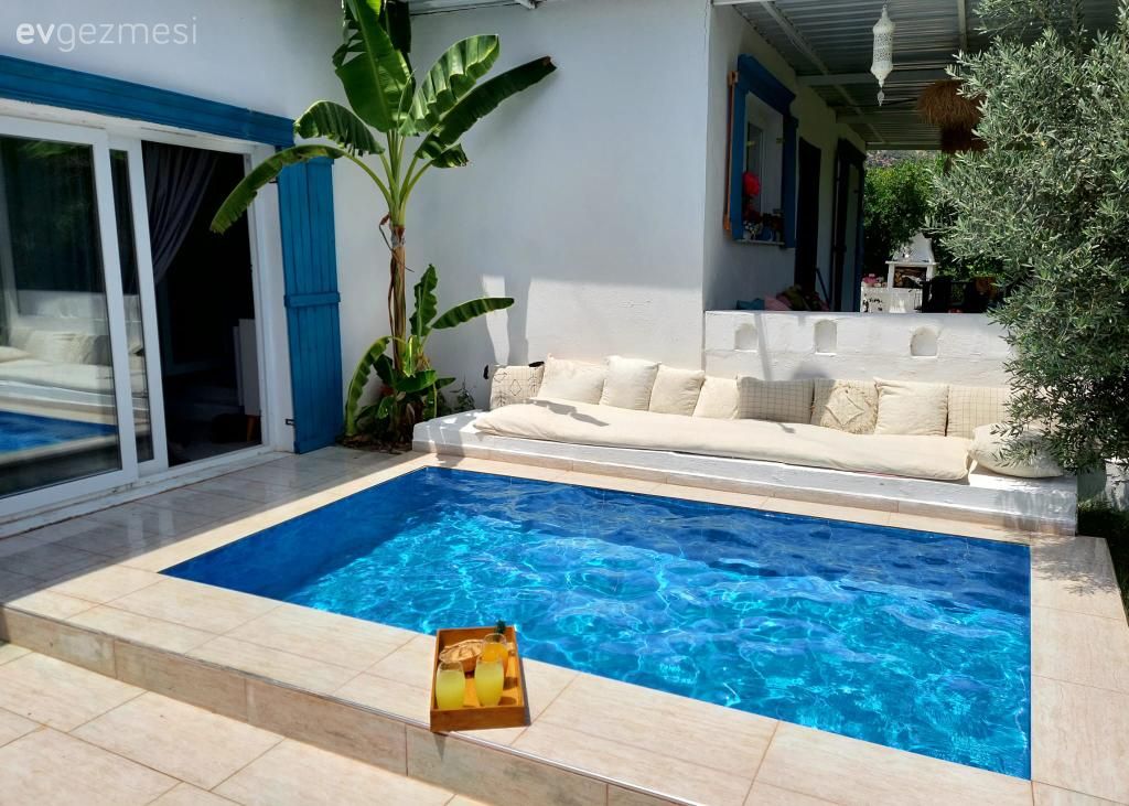 Havuz, Sedir ve Nişlerin Hepsi Gaz Betondan! Yapan da Bizzat Ev Sahibi!