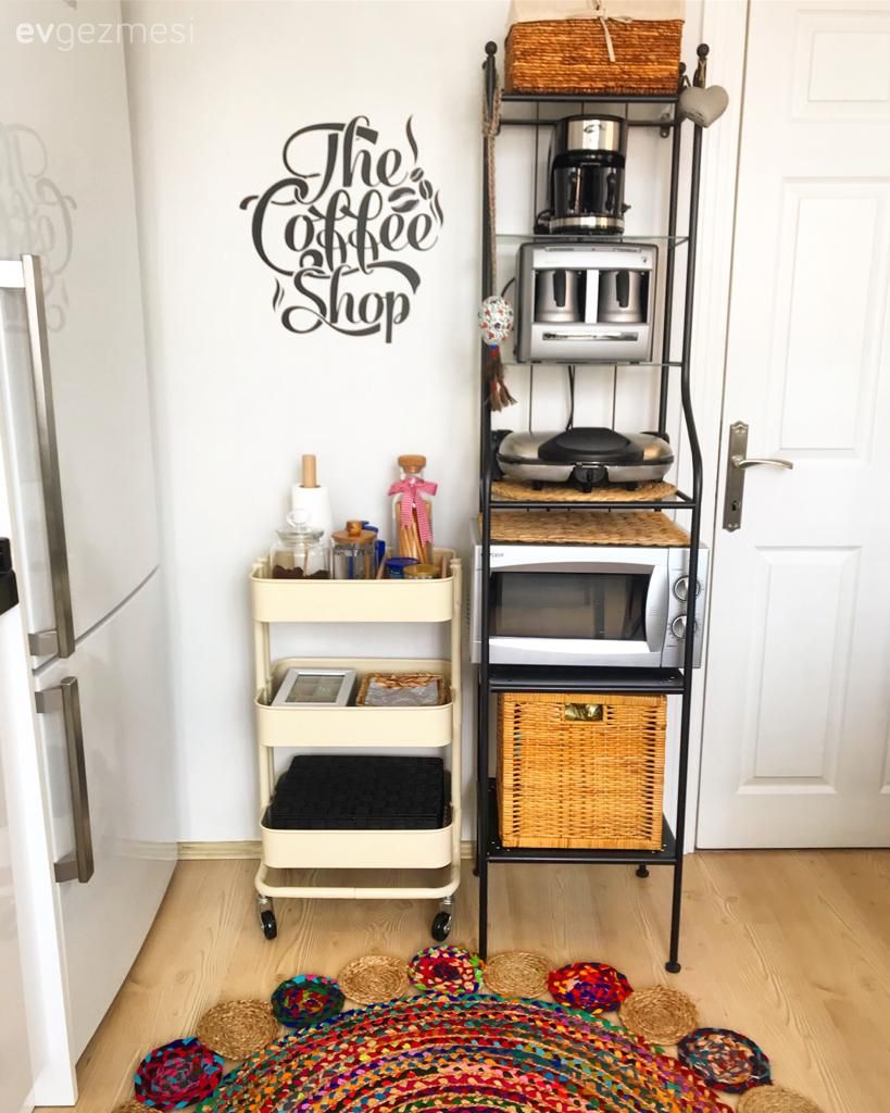 Beyaz, Siyah, Kırmızı, Hasır sepet, Mutfak rafı, Mutfak, Mutfak duvar dekorasyonu