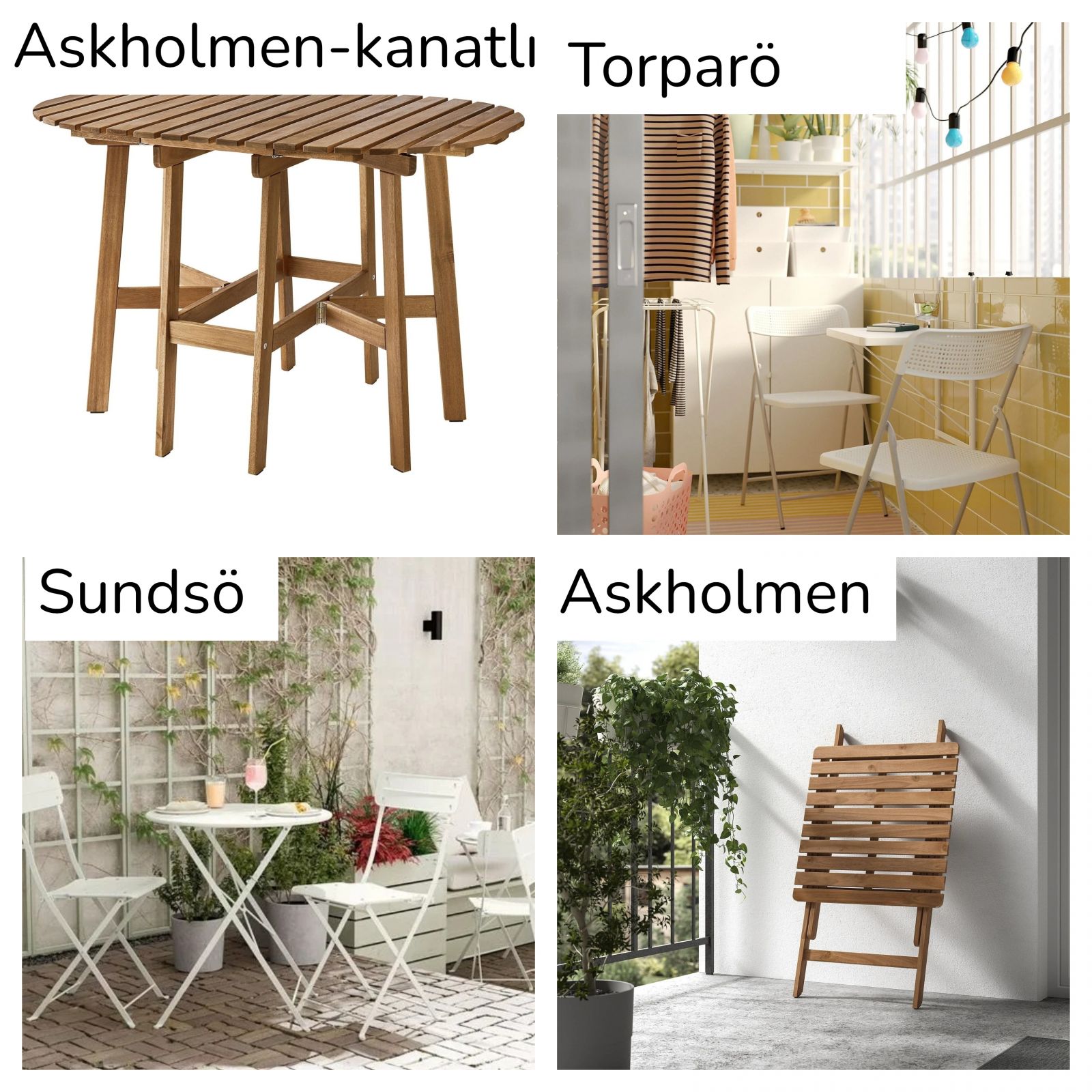 Balkon Masası Alacaklar İçin Farklı Markalardan Modeller