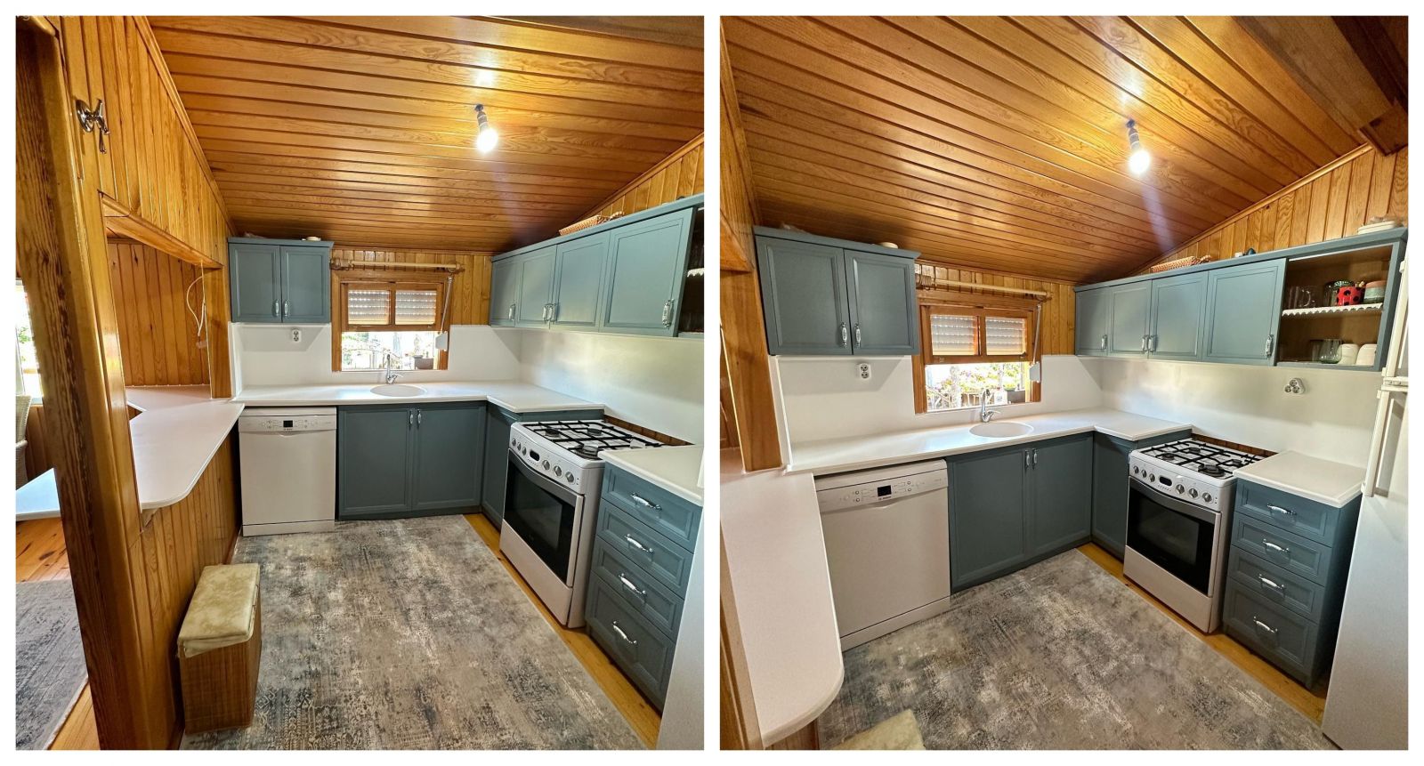 Öncesi&Sonrası: Yeşil ve Beyaz Ahşap Tavanlara Nasıl da Yakışmış!