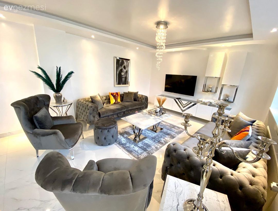 Gösterişli Detayları Tam Ayarında Kullanan Şık Bir Dekor