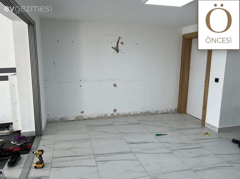 Ortadan Kaldırılan Duvar Mutfağın Yeni Hacmini Belirlemiş