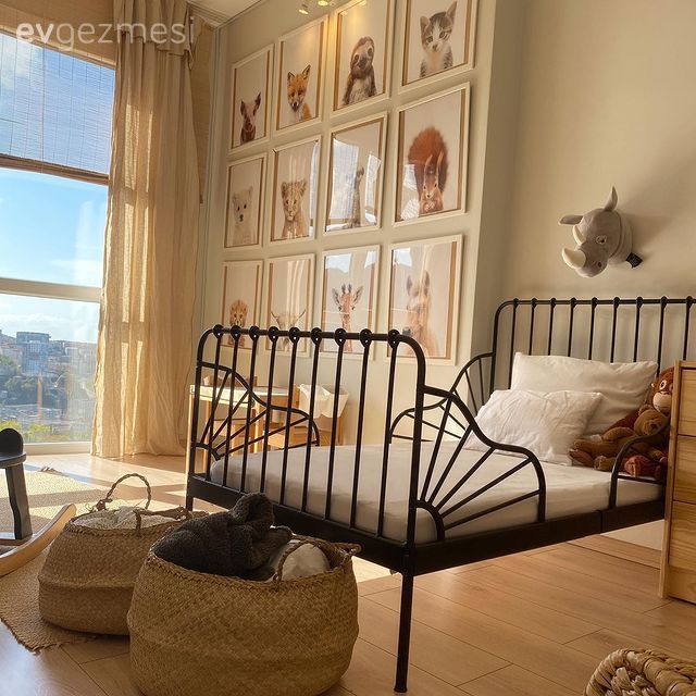 Çocuk Odası, Siyah, Hasır, Beyaz, Bohem Dekorasyon, Çerçeve