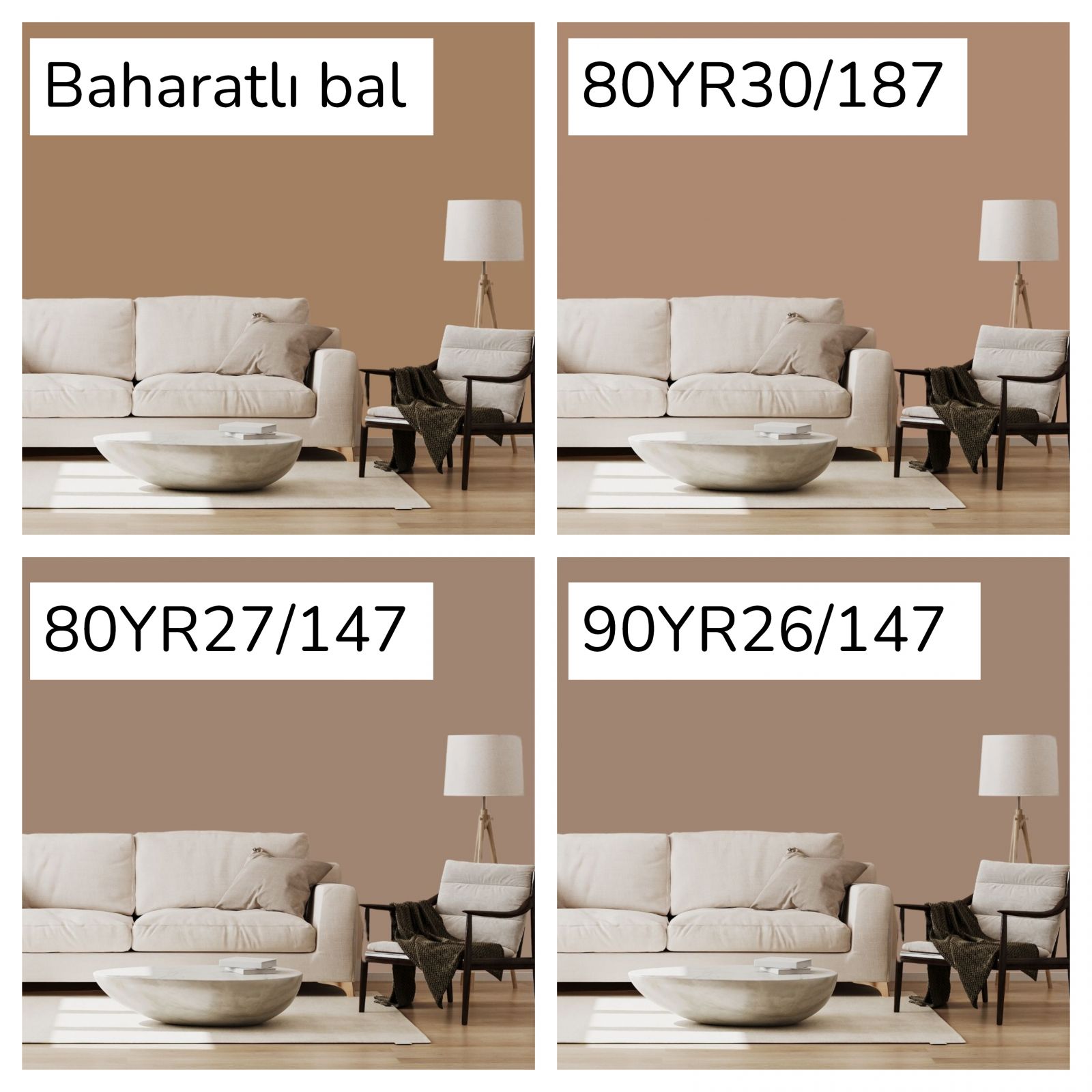 2025 Yılının Rengi Mocha Kahveye Uygun Duvar Boyası Renkleri!