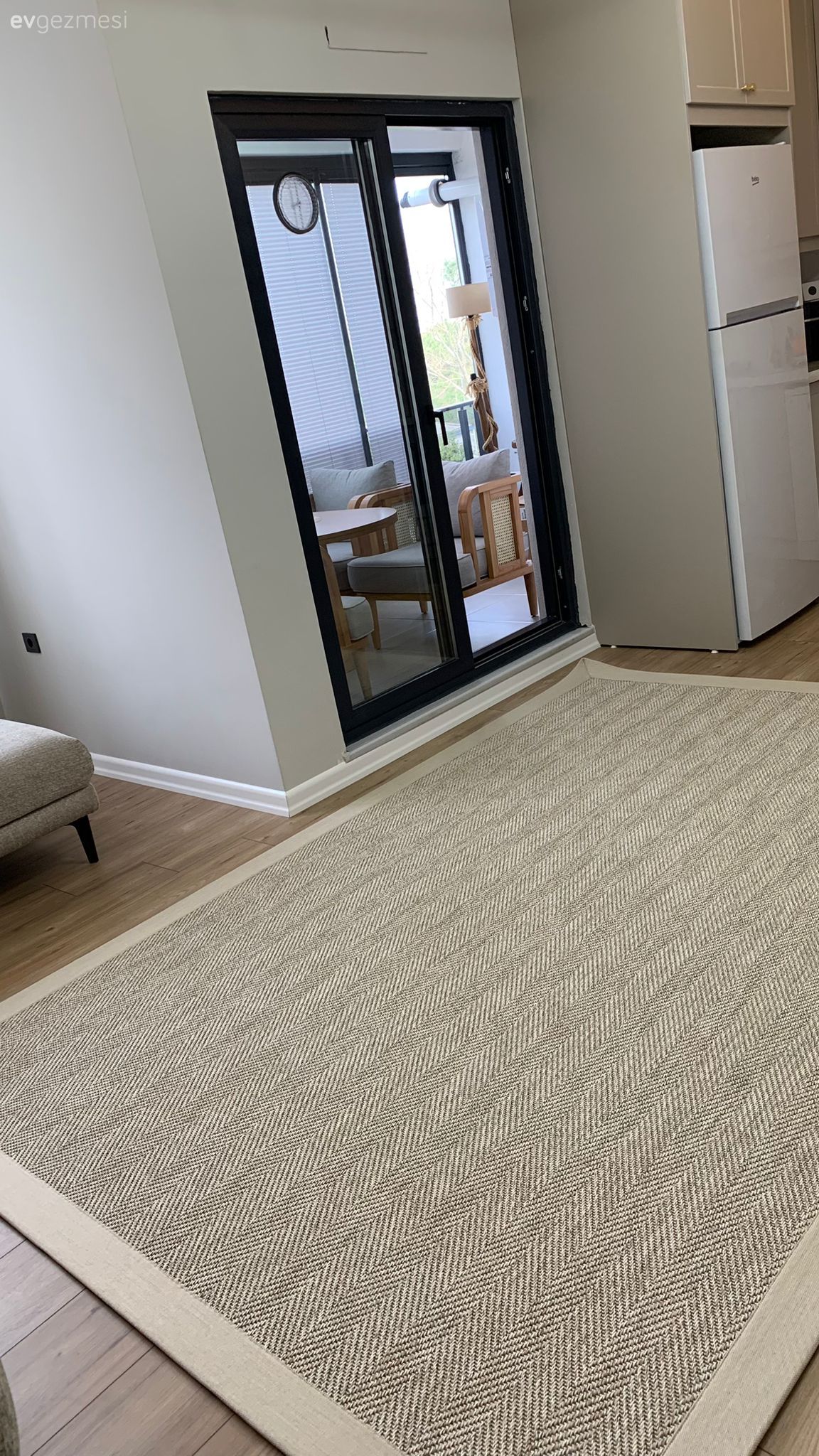 Vizon, Siyah, Jüt halı, Halı, Kapı 