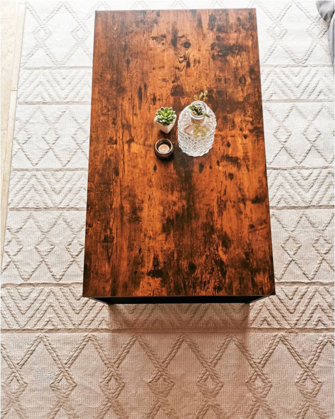 Orta sehpa, Sehpa, Kahverengi, Bej, Halı, Salon halısı, Bohem Dekorasyon