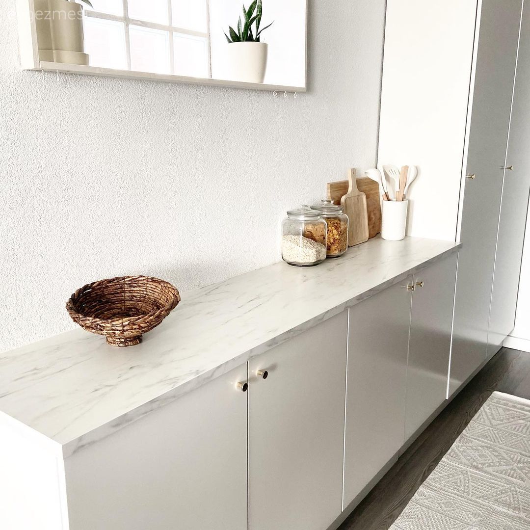 Mutfak, Beyaz, Ekstra mutfak dolabı, Mutfak aksesuarları, Mutfak halısı