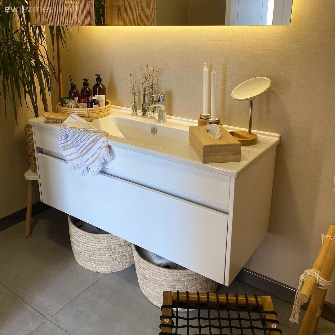 Banyo, Beyaz, Hasır