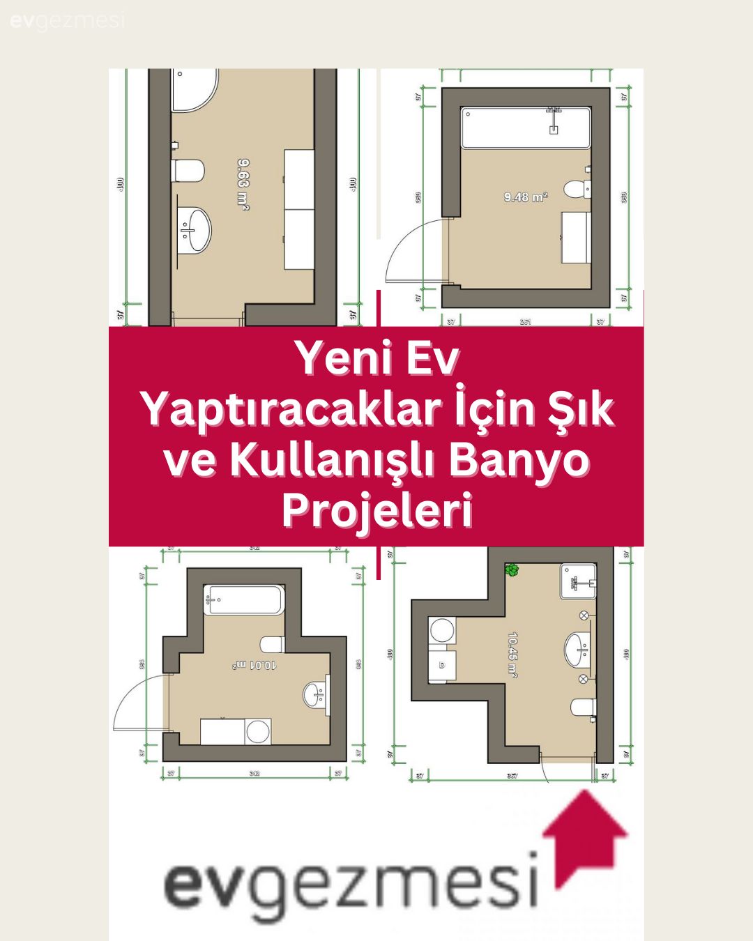 Yeni Ev Yaptıracaklar İçin Şık ve Kullanışlı Banyo Projeleri