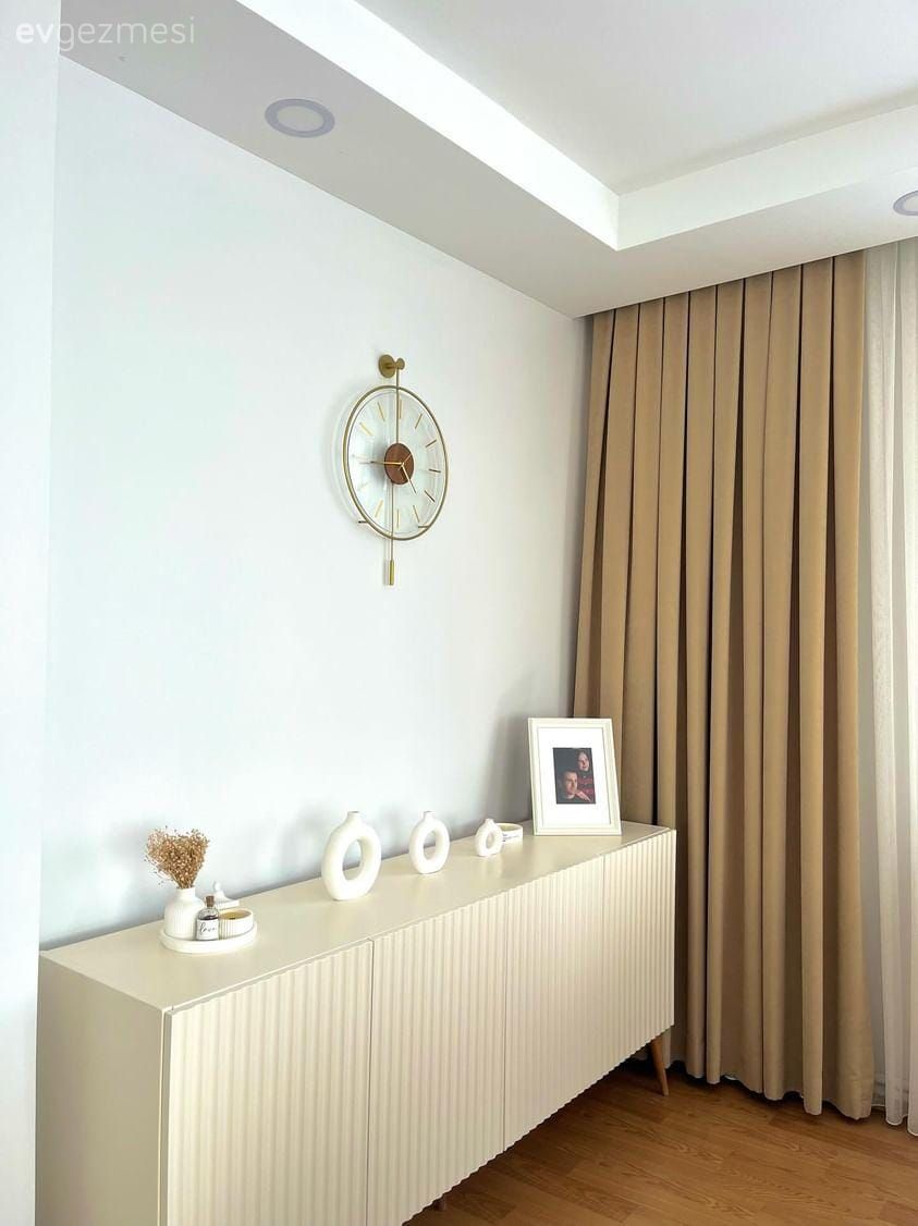 Fon perde, Perde, Krem, Beyaz, Dekoratif Objeler