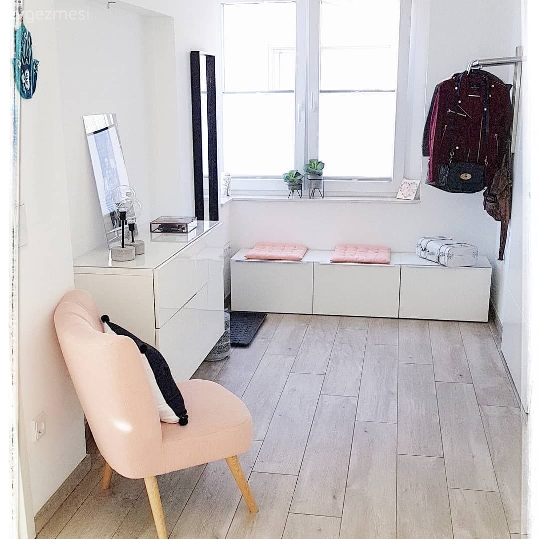 Antre, Parke, Beyaz, Pudra pembe, Sandalye, Dresuar, Bank, Tablo, Duvar dekorasyonu, Çerçeve