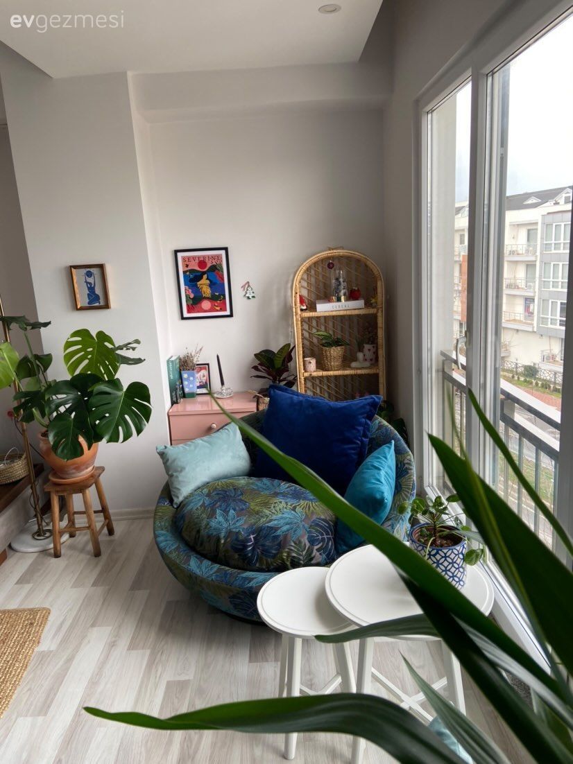 Hasır, Berjer, Mavi, Yeşil, Çerçeve, Ev bitkisi, Yan sehpa, Sehpa, Beyaz