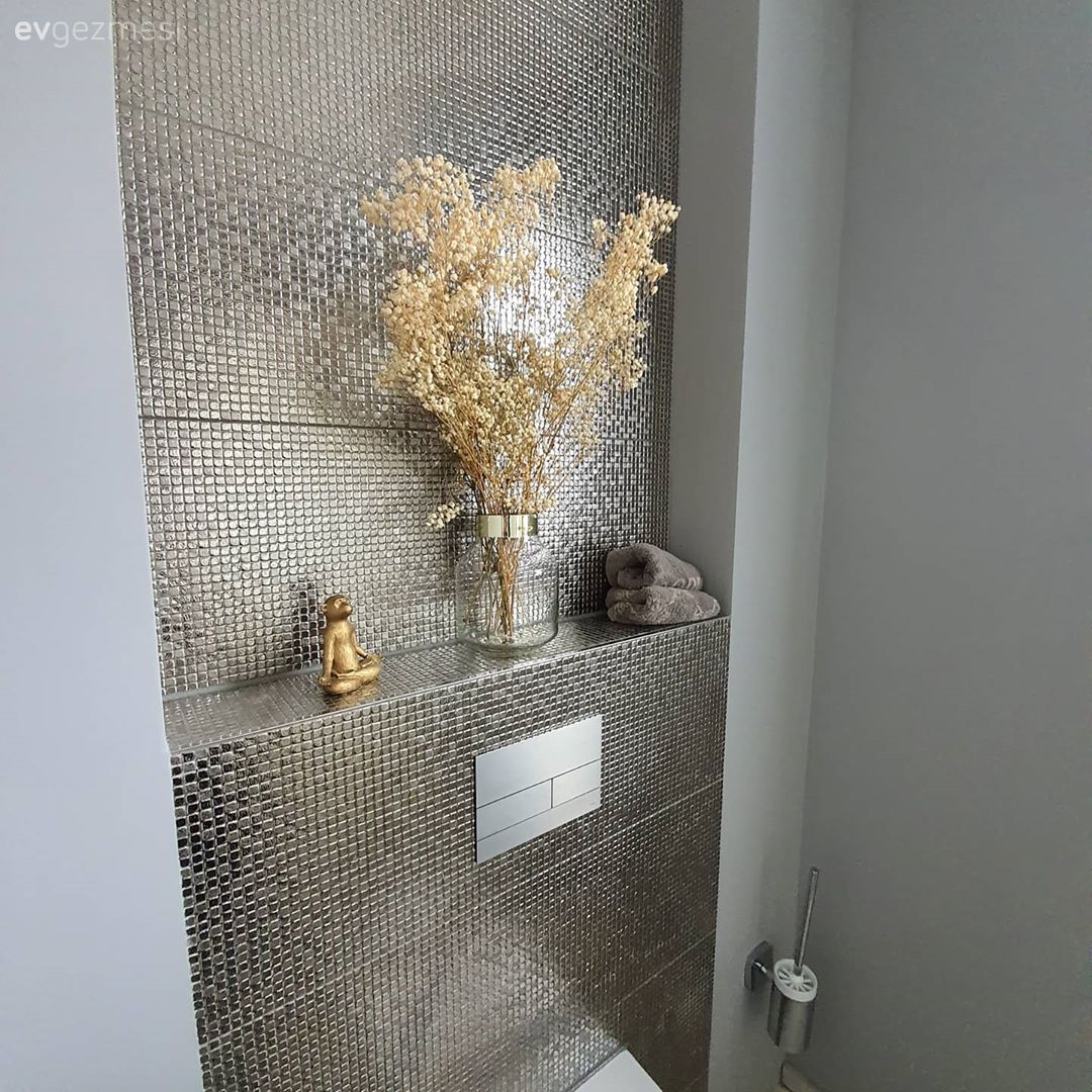 Banyo, Beyaz, Gri, Banyo seramikleri, Vazo, Ev Aksesuar, Pampas otu