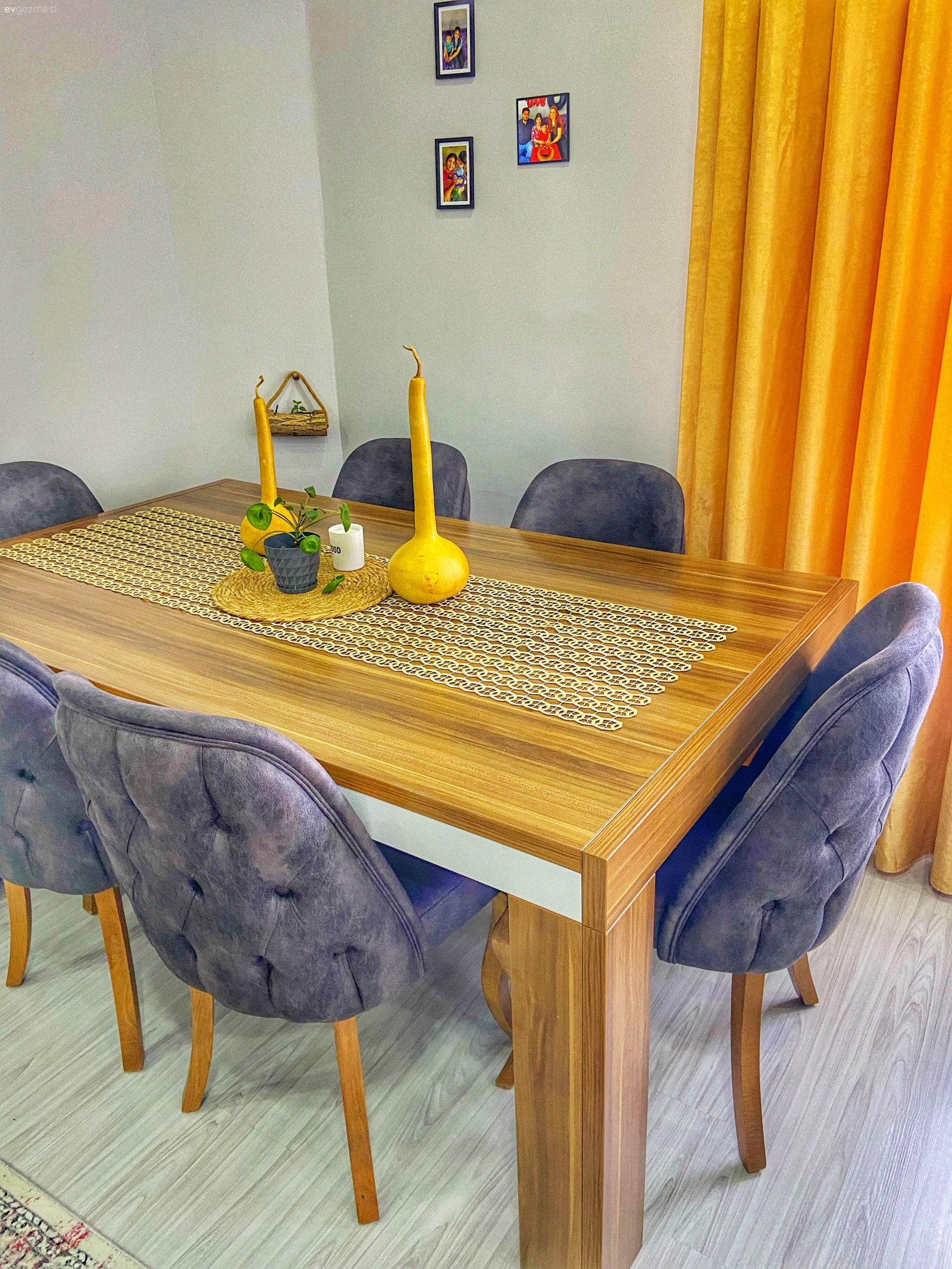 Salon, Rustik, Ahşap Mobilya, Gri, Vizon, Orta sehpa, Sehpa, Halı, Hardal