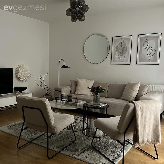 Modern Stili Seven Bu Evin Açık Renklerle Arası Çok İyi!