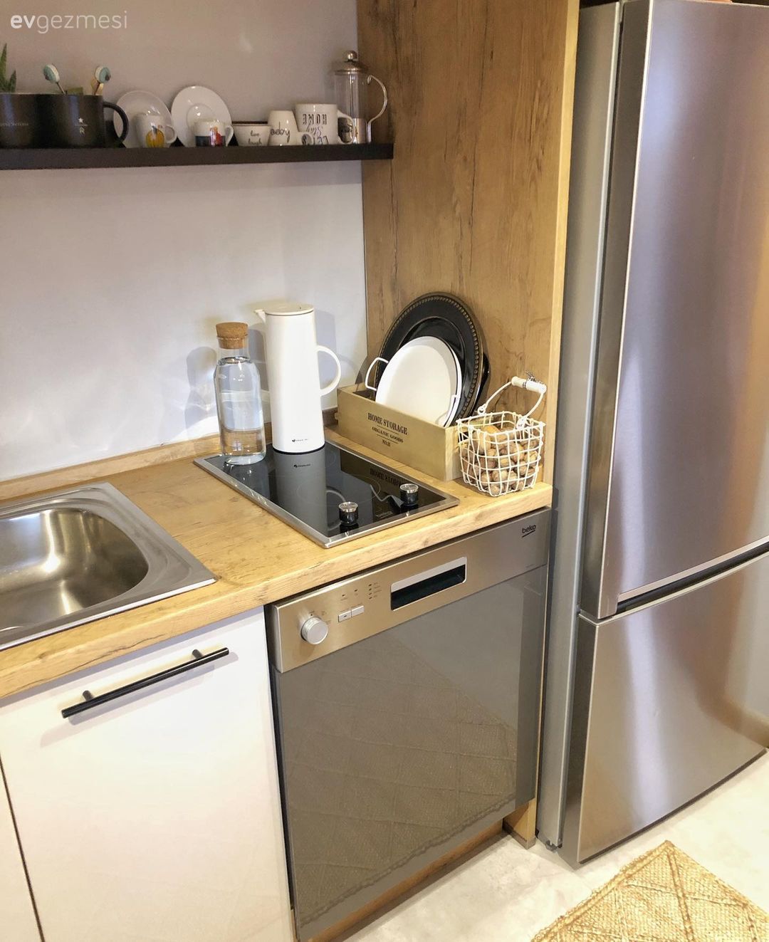 Beyaz, Ahşap mutfak tezgahı, Mutfak tezgahı