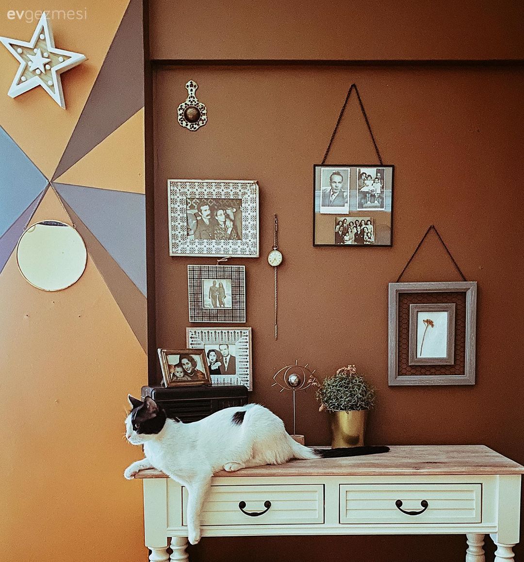 Kahverengi, Turuncu, Beyaz, Çerçeve, Duvar dekorasyonu, Konsol, Konsol üzeri dekoratif objeleri, Duvar boyama