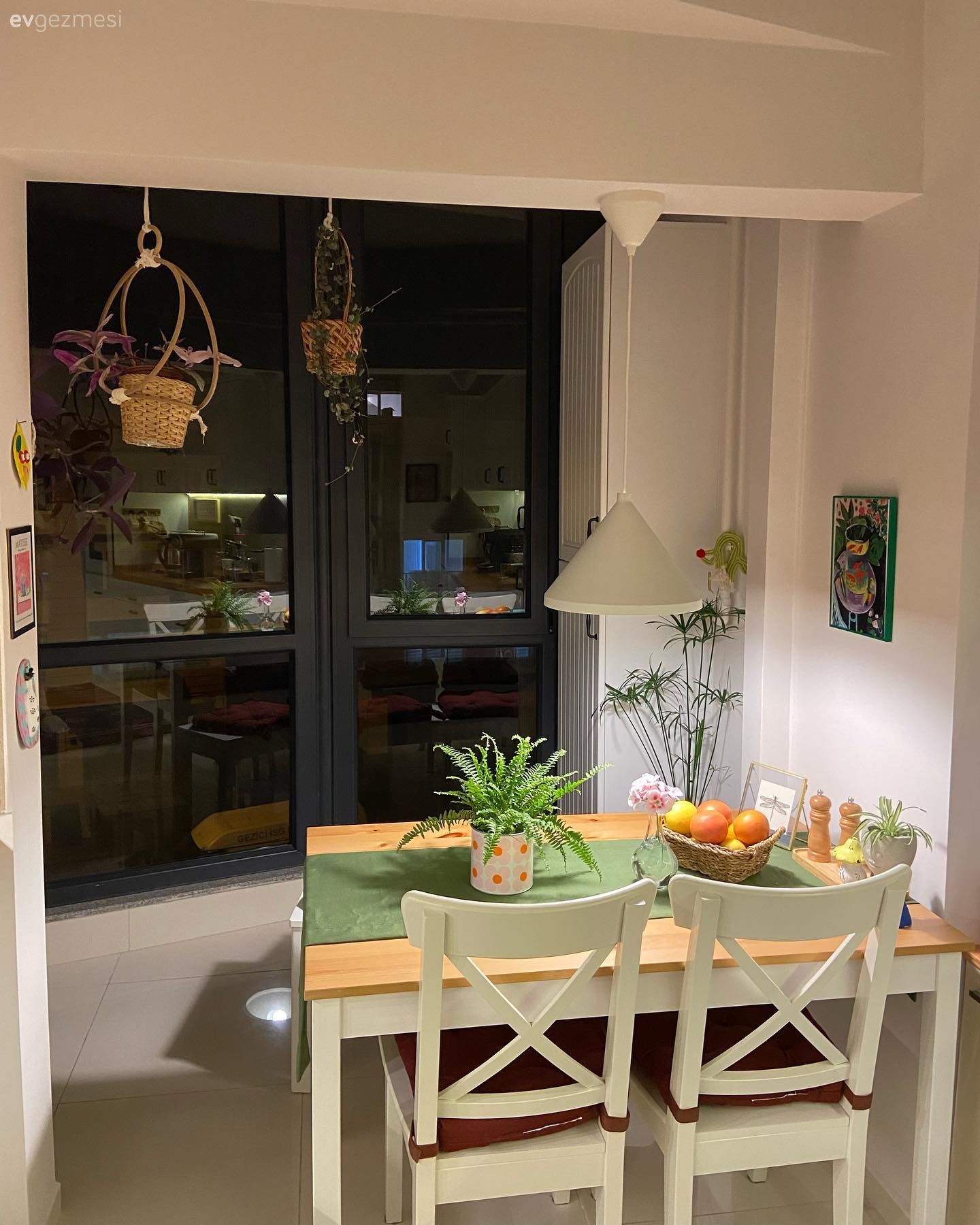 Mutfak, İskandinav, Sandalye, Mutfak masası, Saksı, Ev bitkisi