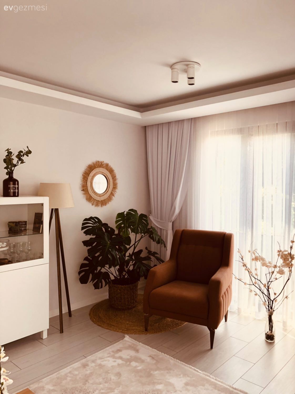 Fon perde, Perde, Tül perde, Berjer, Kahverengi, Ev bitkisi, Halı, Çiçekler, Dolap, Lambader, Aydınlatma