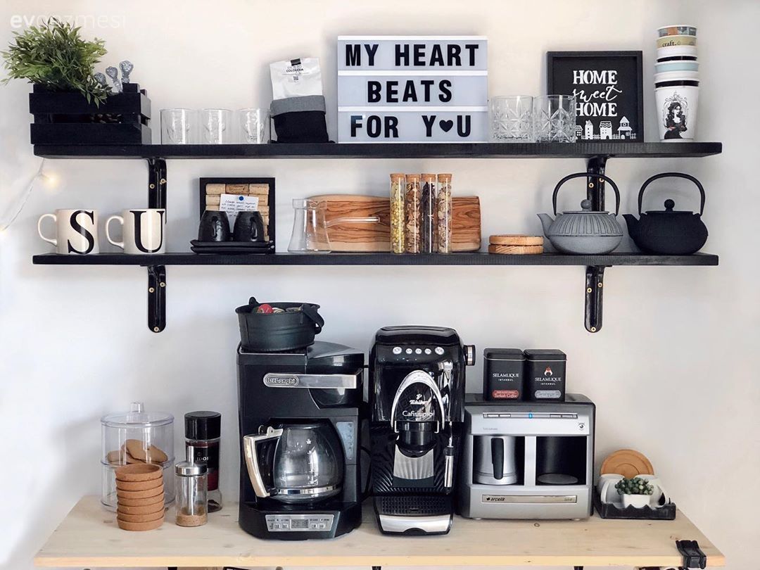 Mutfak duvar dekorasyonu, Duvar rafı, Duvar dekorasyonu, Siyah, Mutfak aksesuarları, Mutfak