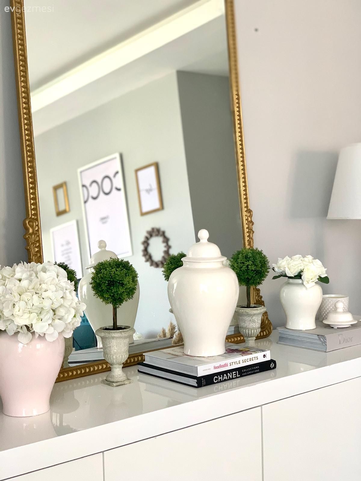 Vazo, Ev Aksesuar, Çiçekler, Ayna, Konsol, Konsol üzeri dekoratif objeleri