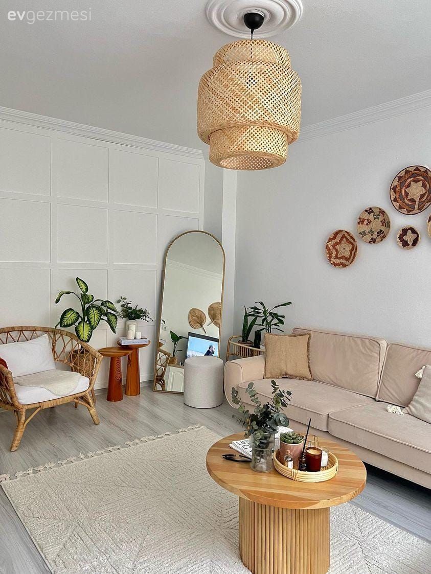 Hasır ve Ahşapları Seven Bu Evde Rahatlık Her Odada Vazgeçilmez!