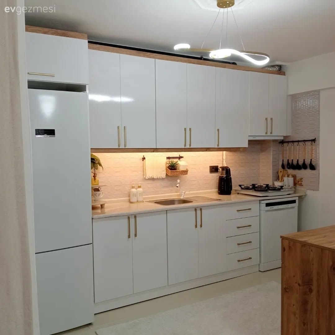 Amerikan Mutfak, Mutfak, Beyaz, Mutfak tezgahı, Mutfak tezgah arası