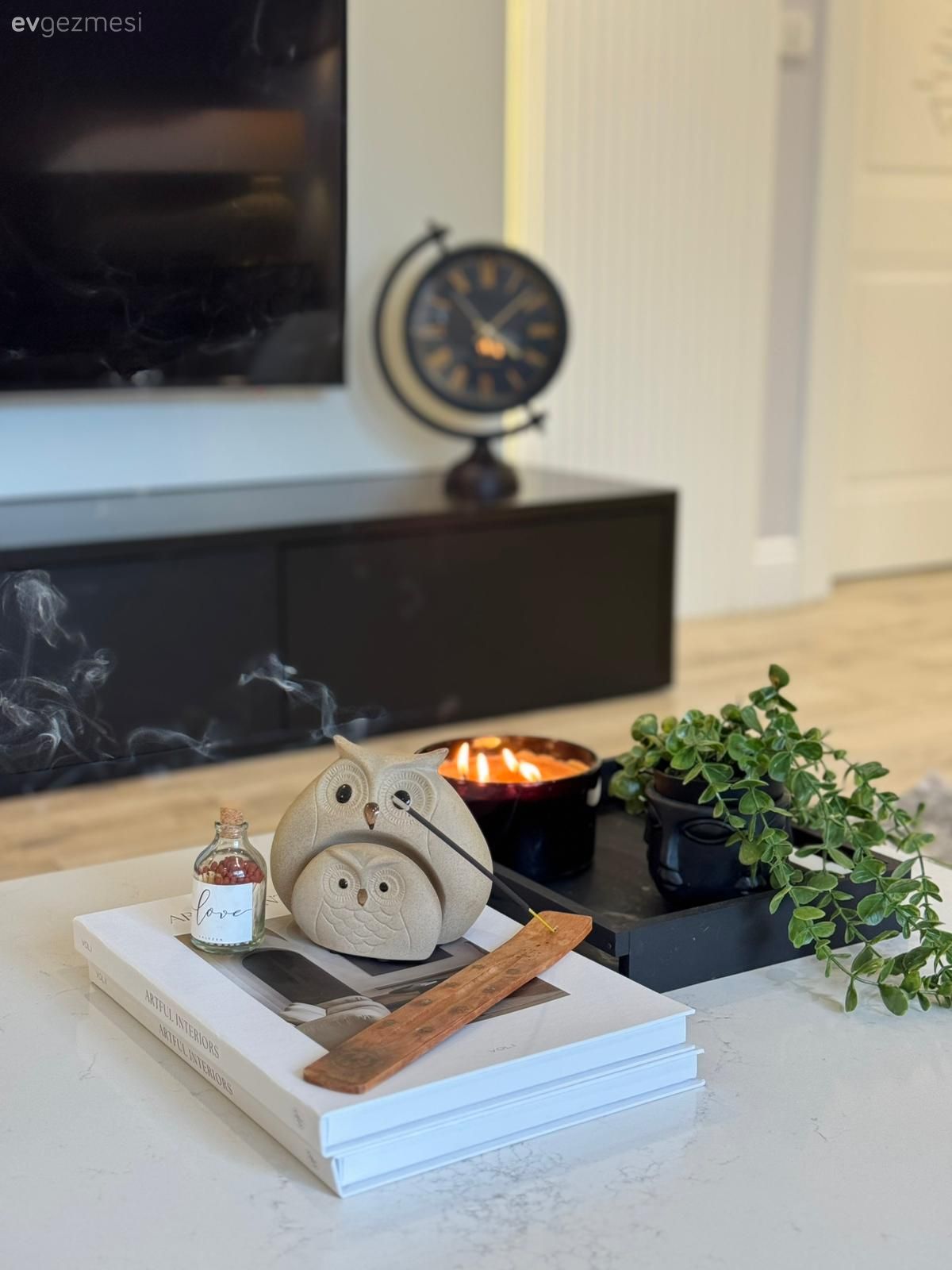 Siyah, Tv ünitesi, Tv ünitesi aksesuarları, Ev Aksesuar, Dekoratif Objeler