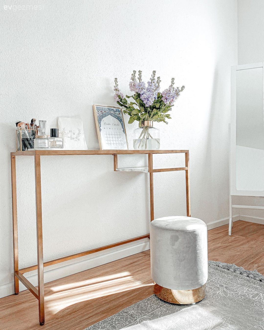 Dresuar, Altın, Beyaz, Bej, Gri, Puf, Vazo, Ev Aksesuar, Halı