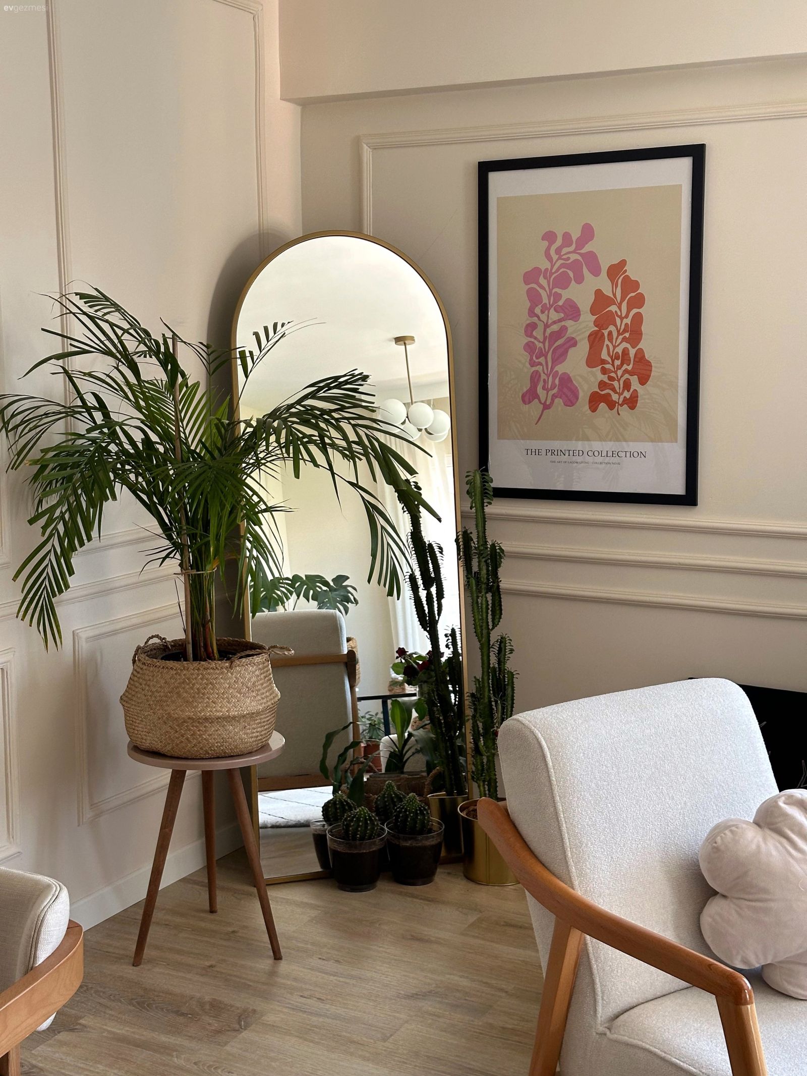 Beyaz, Krem, Siyah, Tablo, Duvar dekorasyonu, Boy aynası, Ayna, Ev bitkisi, Hasır, Berjer, Duvar çıtalama