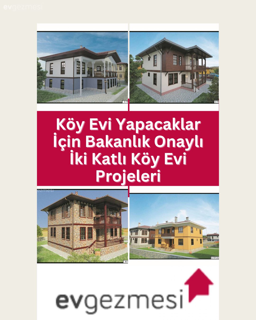 Köy Evi Yapacaklar İçin Bakanlık Onaylı İki Katlı Köy Evi Projeleri