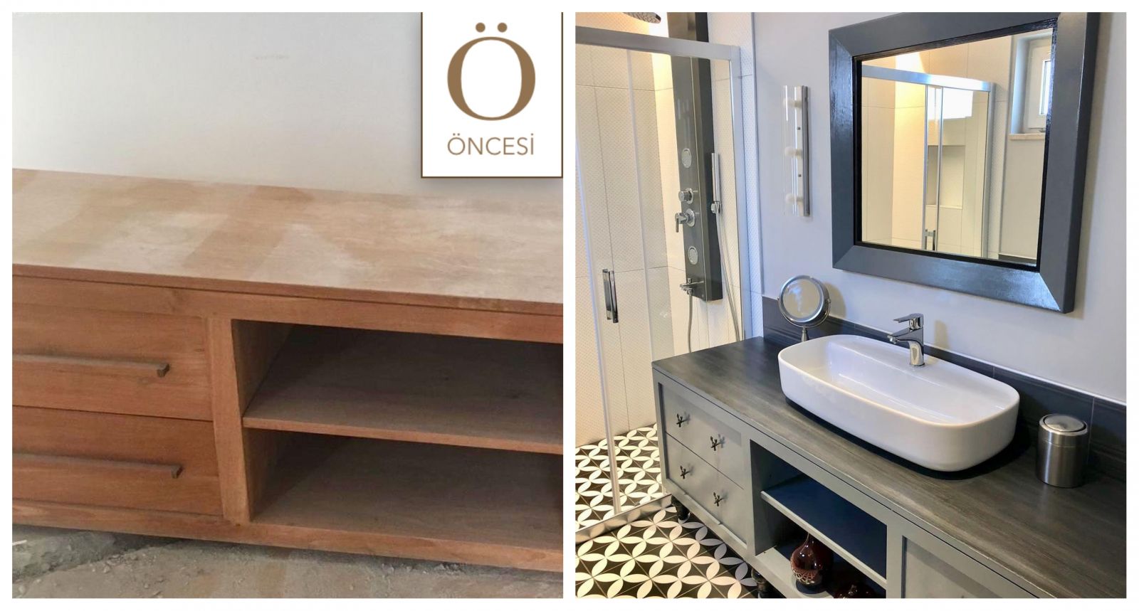 Eski Konsola Elveda Yeni Banyo Dolabına Merhaba!
