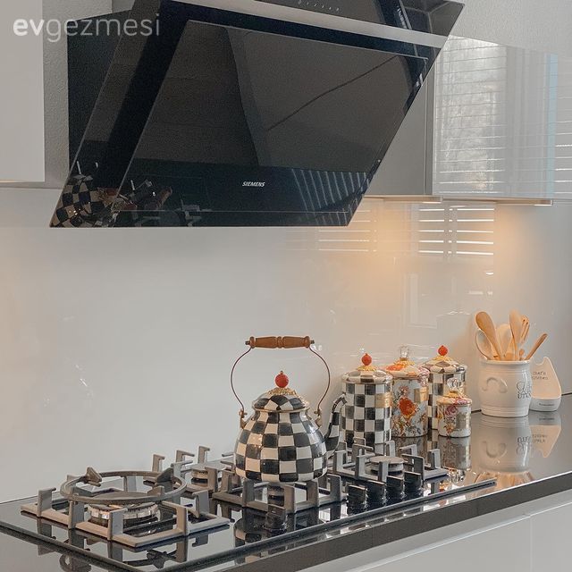 Mutfak aksesuarları, Mutfak, Davlumbaz, Siyah, Mutfak tezgahı, Mutfak tezgah arası