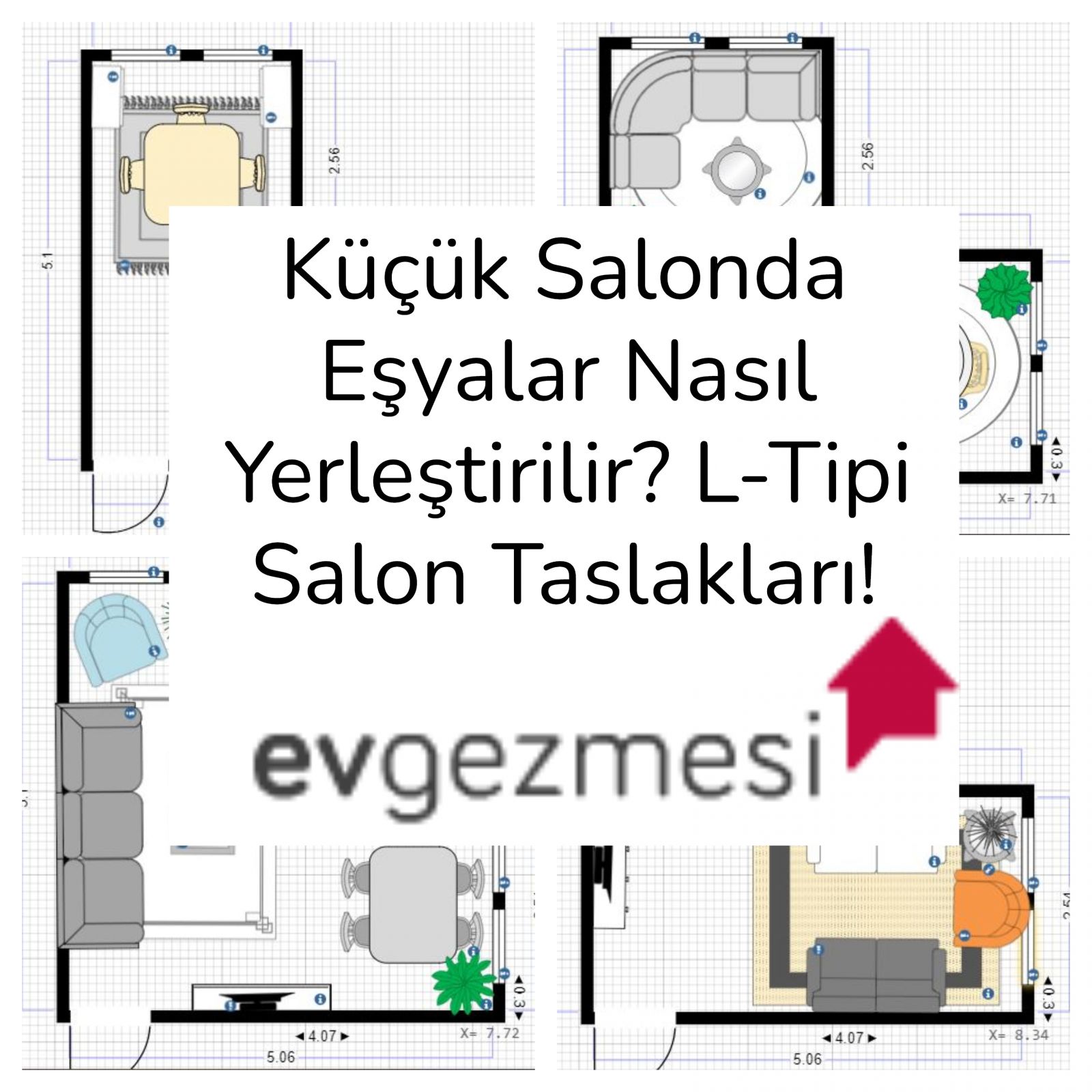 Küçük Salonda Eşyalar Nasıl Yerleştirilir? L-Tipi Salon Taslakları!
