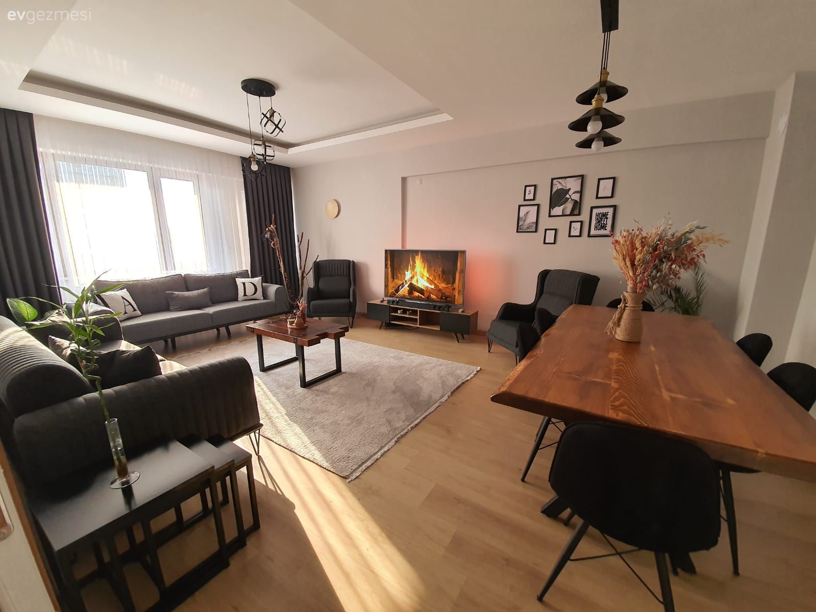 Bu Evde Modern Stil Natürel Detaylarla Sıcaklık Kazanmış!