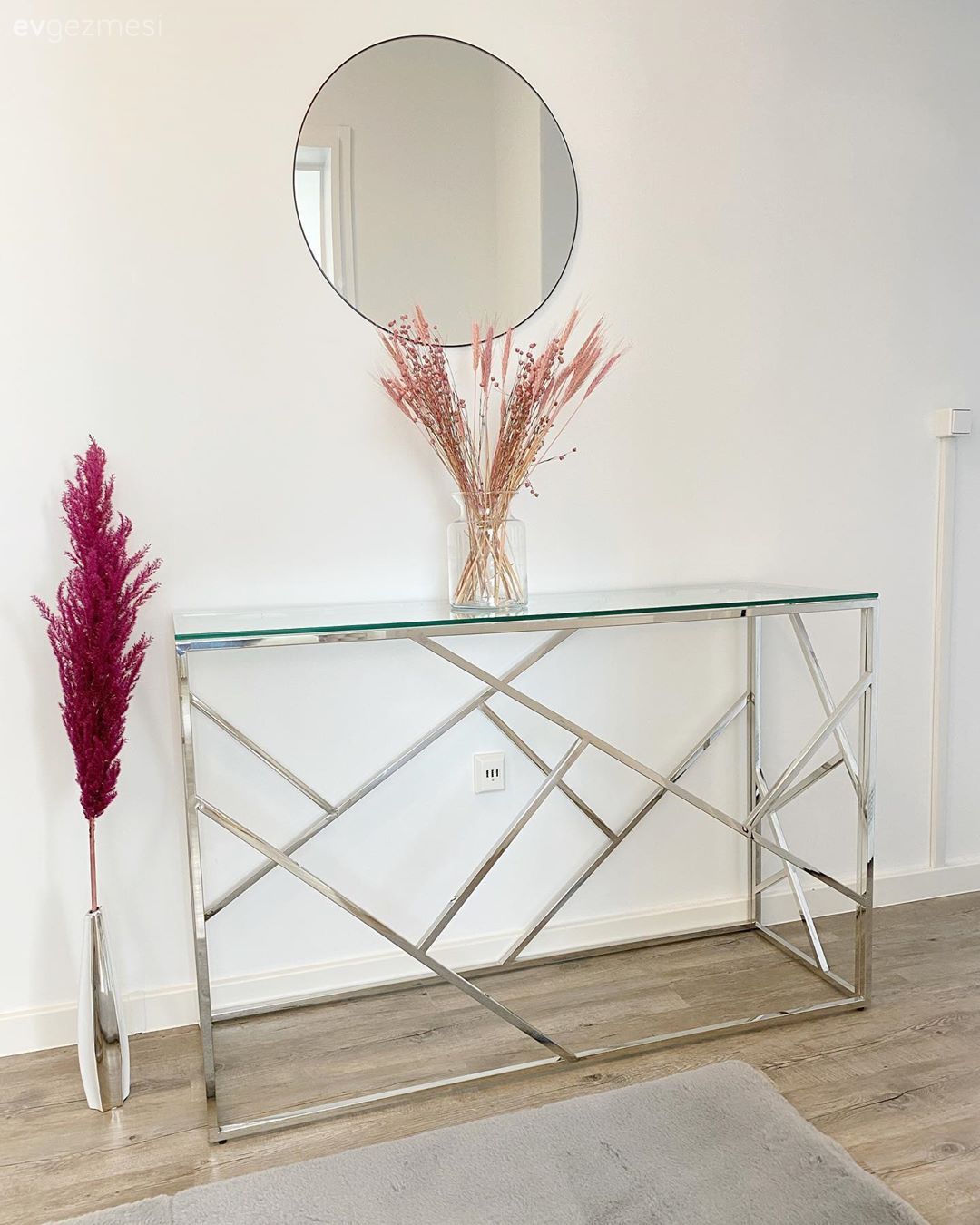 Yuvarlak ayna, Dekoratif ayna, Vazo, Ev Aksesuar, Dresuar